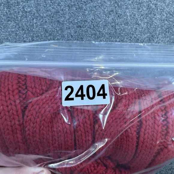 Lauren Ralph Lauren Sweater Womens Large Red Cable-Knit Turtleneck 100% Cotton - Picture 7 of 7